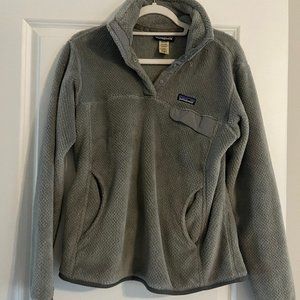 Patagonia Light Grey Fleece Pullover - Women's Medium